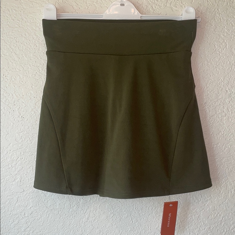 Werena Olive Green Women's Tennis Skirt